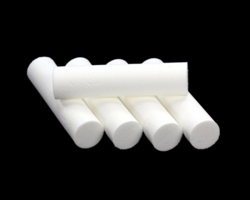 Foam Cylinders, White, 10 mm